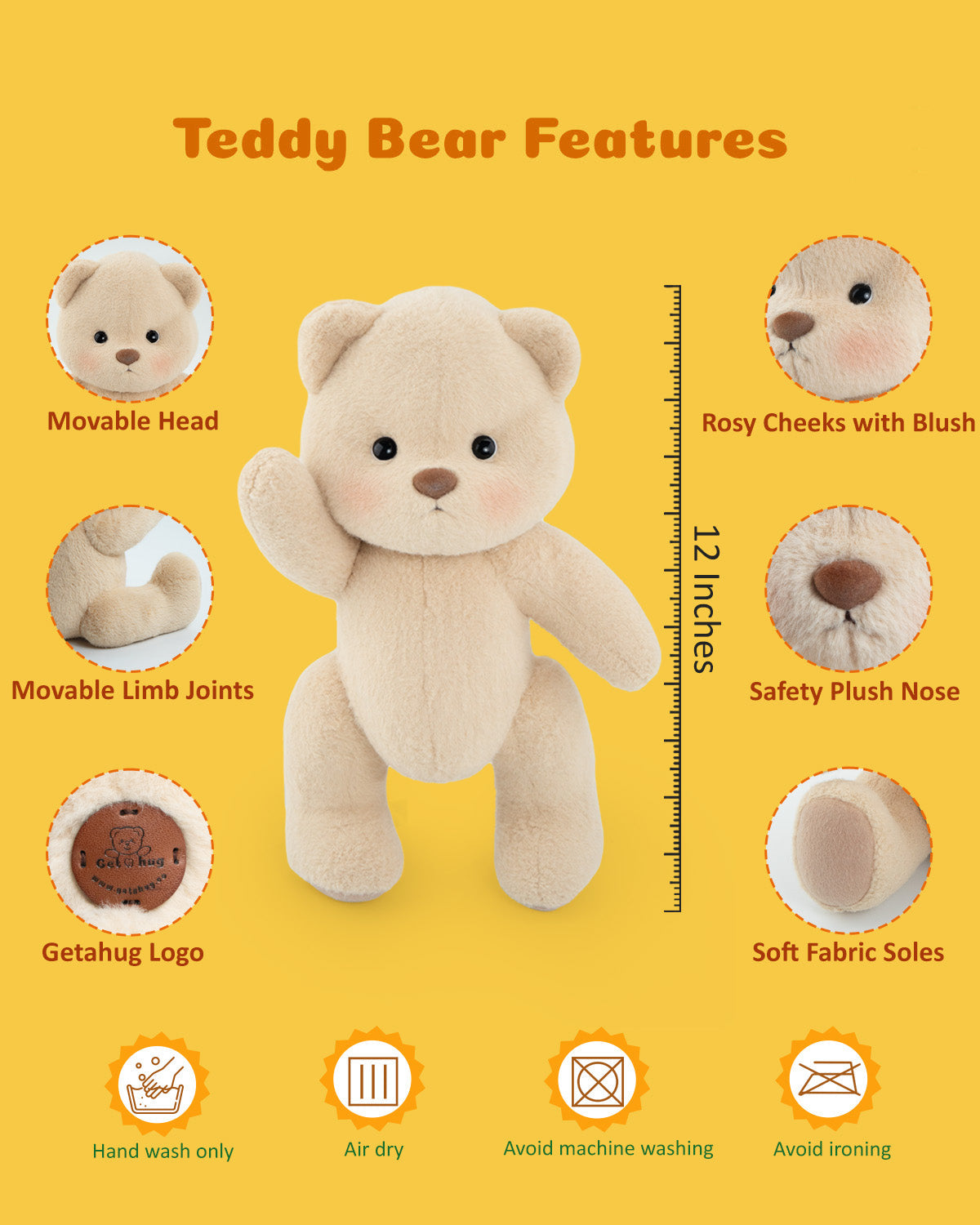 Furry Dino Bear | Handmade Jointed Teddy Bear Gift