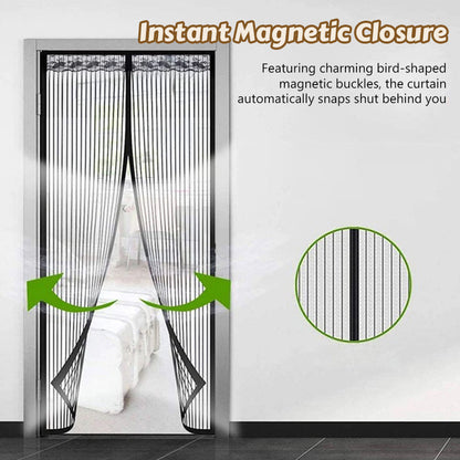 Magnetic Screen Door for Fresh Air & Bug Protection