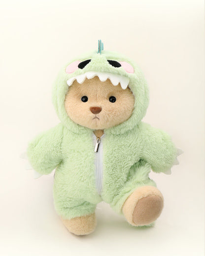Furry Dino Bear | Handmade Jointed Teddy Bear Gift