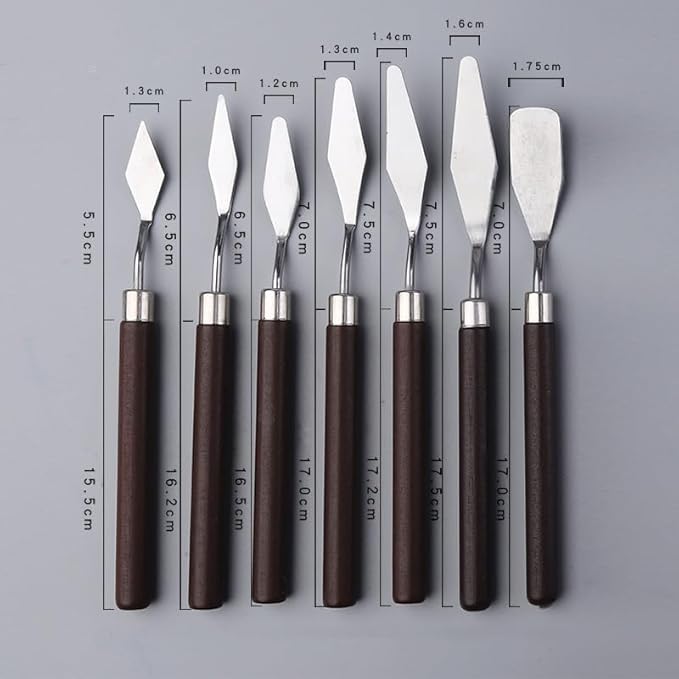 7 PCS Palette Knife Set for Painting