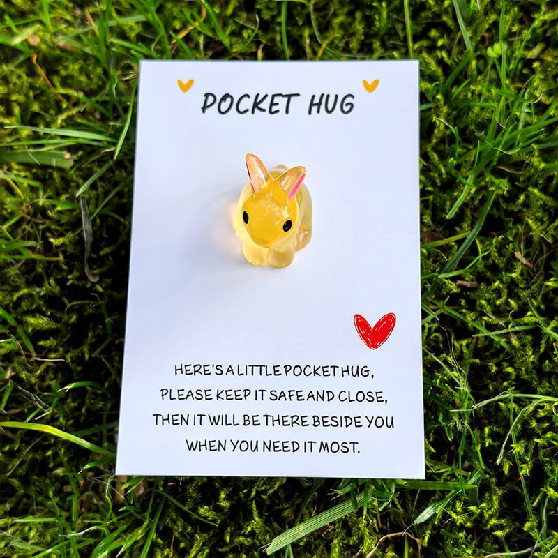 🎁 Easter Hot Sale - 🐰Handmade Easter Rabbit Pocket Hug With Inspirational Card