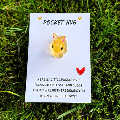 🎁 Easter Hot Sale - 🐰Handmade Easter Rabbit Pocket Hug With Inspirational Card