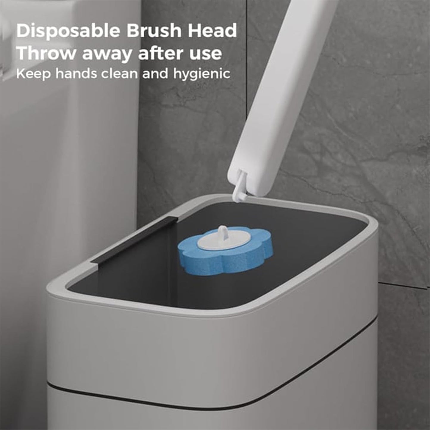 Disposable Toilet Cleaning System: Toilet Brush & Holder Kit with 12PCS Pre-Soaked Cleaner