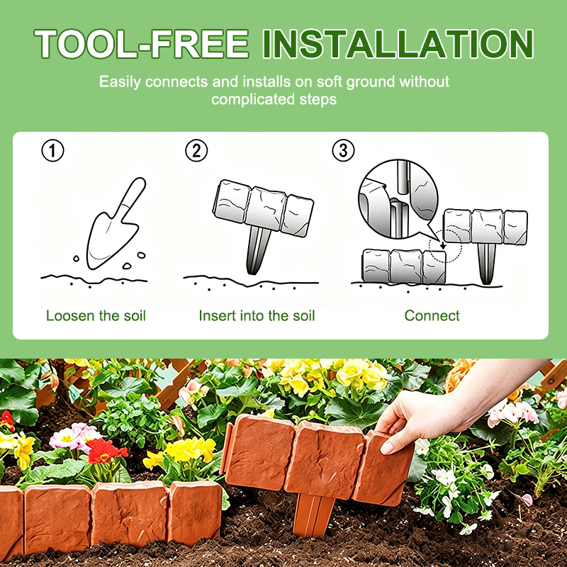 🔥 [40% OFF Limited Time] Plastic Garden Retaining Fence