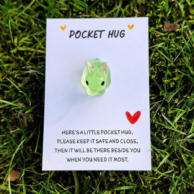🎁 Easter Hot Sale - 🐰Handmade Easter Rabbit Pocket Hug With Inspirational Card