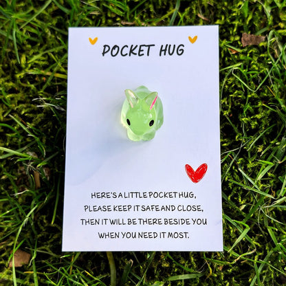 🎁 Easter Hot Sale - 🐰Handmade Easter Rabbit Pocket Hug With Inspirational Card