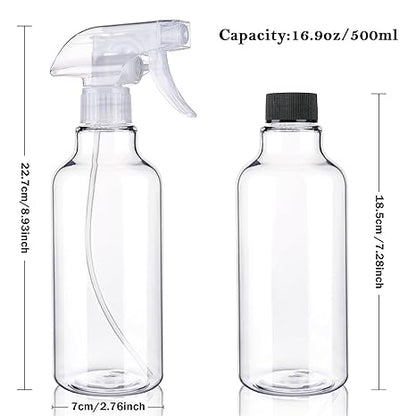 Plastic Spray Bottles Empty Spray Bottle 16.9oz/500ml 2 Pack