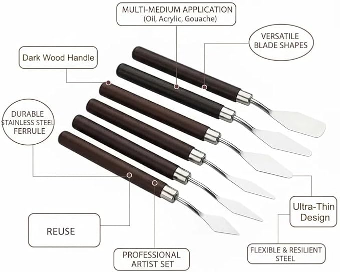 7 PCS Palette Knife Set for Painting