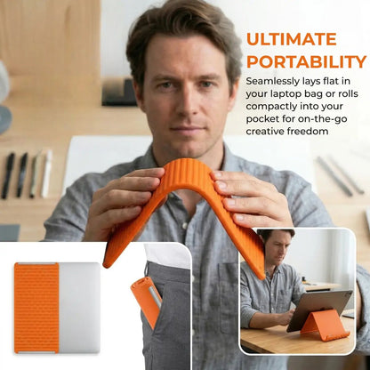 ✨Foldable Silicone Aluminum Holder - Ergonomic Flex-Stand for All Devices