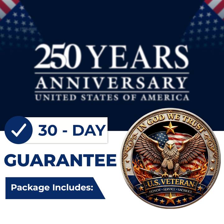 Honor America’s Heroes – 250 Years of Freedom Veteran Tribute Coin