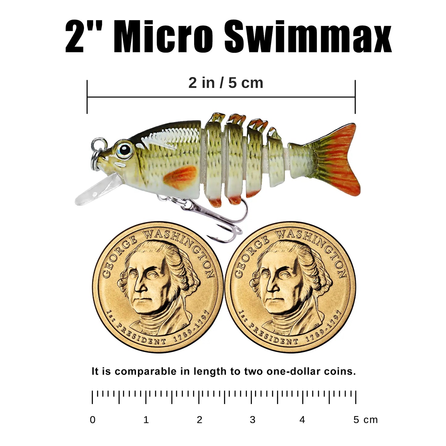 ⚡44% OFF🔥 2'' Lifelike 6-Joint Micro Swimbait | Ultimate Freshwater Lure