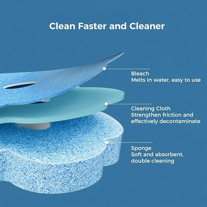 Disposable Toilet Cleaning System: Toilet Brush & Holder Kit with 12PCS Pre-Soaked Cleaner