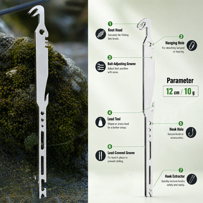 6-in-1 Fishing Knot Tying & Hook Remover Tool