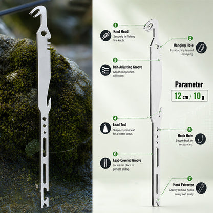 6-in-1 Fishing Knot Tying & Hook Remover Tool