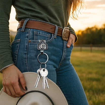 Vintage Letter Keychain