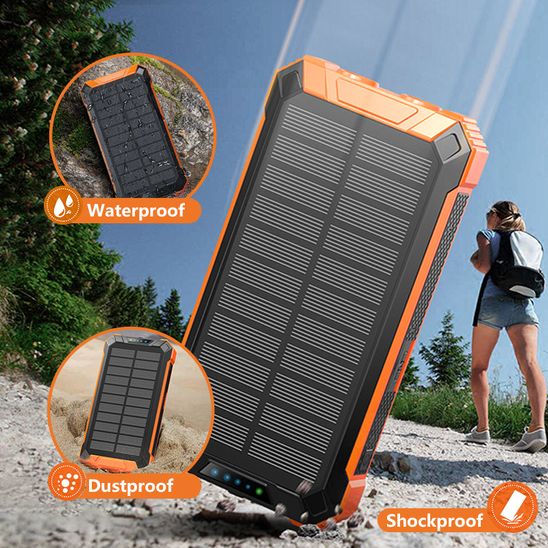 1 Hot Sale 20,000mAh Qi Wireless Solar Power Bank