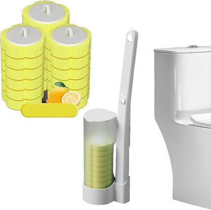 Disposable Toilet Cleaning System: Toilet Brush & Holder Kit with 12PCS Pre-Soaked Cleaner