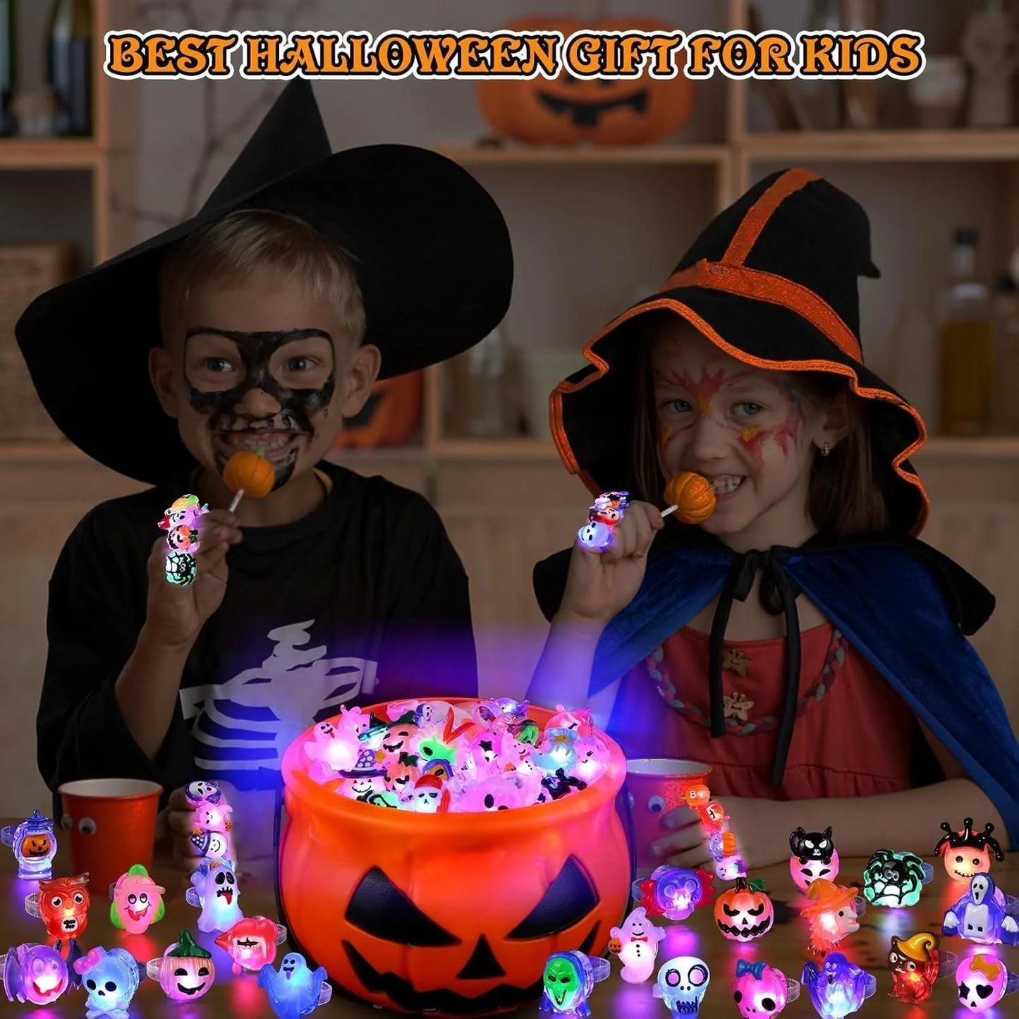 🎃 50% OFF SALE! 👻 Get 50 Glowing Halloween Rings NOW!