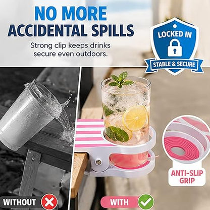 🏖️Clip-On Drink Holder – Secure Your Beverage Anywhere!🍾