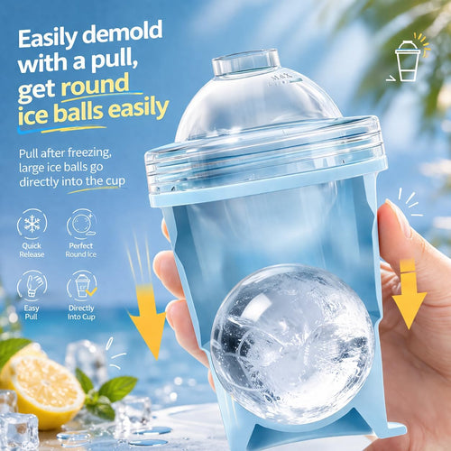 🔥NEW HOT SELLING 40% OFF 🔥 2-in-1 Collapsible Silicone Ice Ball Maker Cup