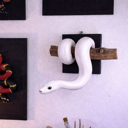 Golden Ball Python Wall Sculpture | Symbol of Strength & Prosperity