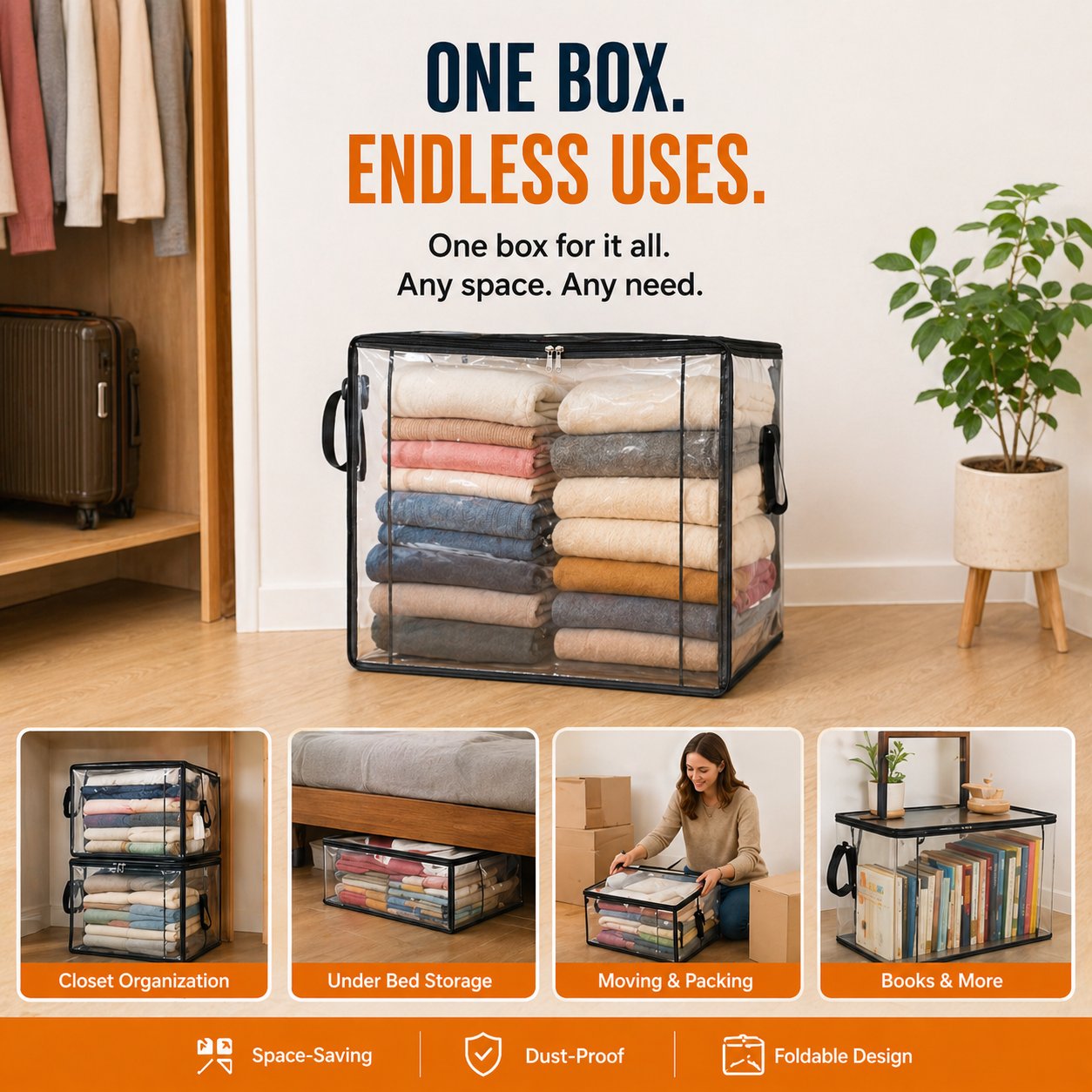 Premium Heavy-Duty Clear Storage Bag