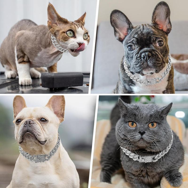 🔥 Iced-Out Cuban Link Collar – The Ultimate Bling Chain for Cats & Dogs 🐱🐶