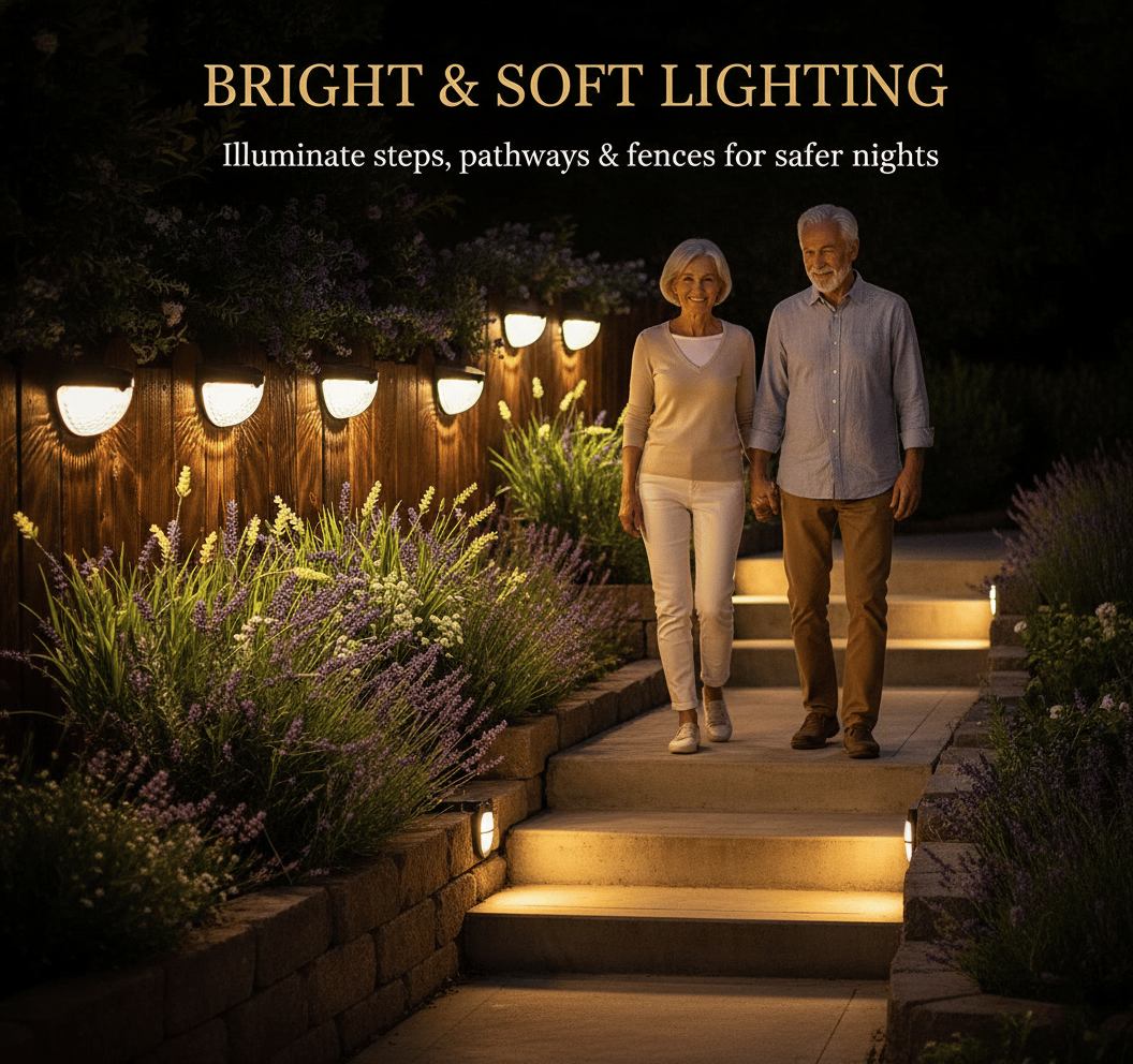 🌙Transform Your Outdoors with Warm, Solar-Powered Night Lighting