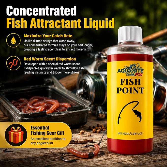 🎣 AquaBite FX™ Ultimate Fish Attractant – Fast-Acting Red Worm Formula