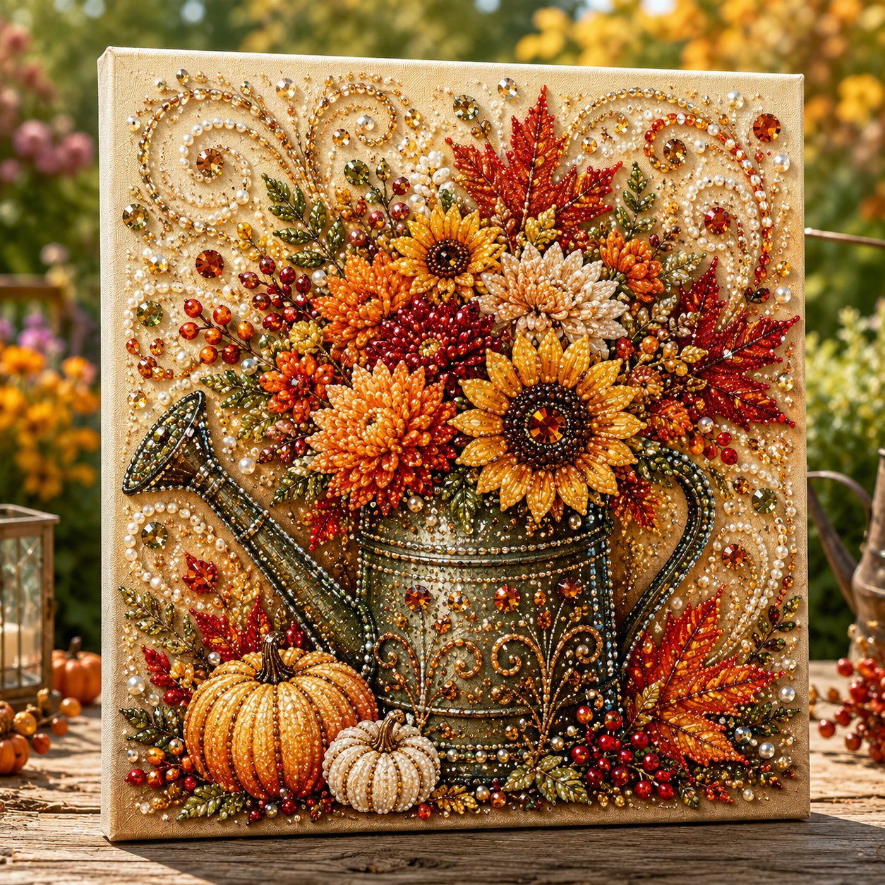 💐Fall Floral Watering Can