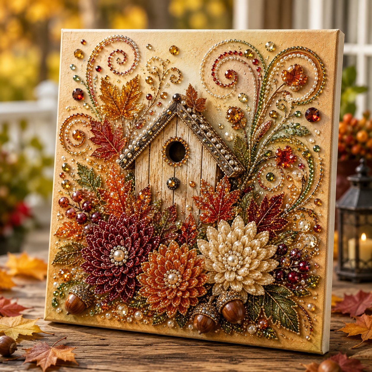 🏠Autumn Birdhouse Decor