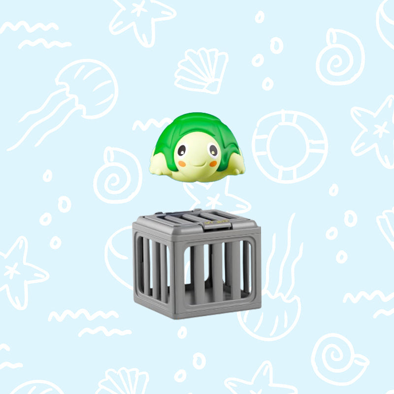 Sea turtle + cage