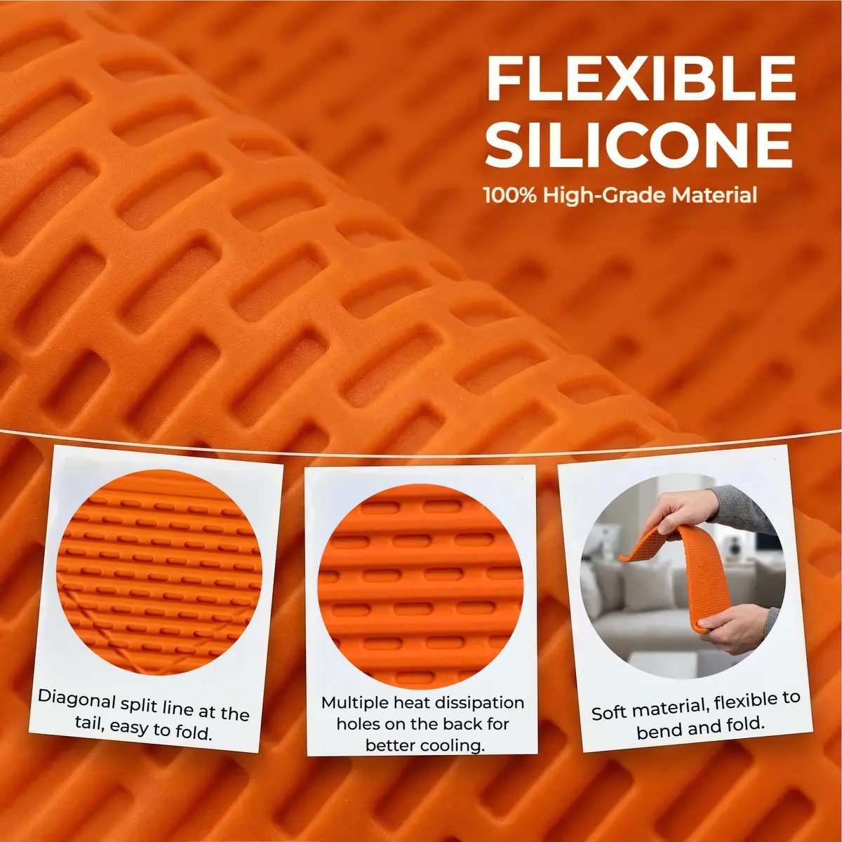 ✨Foldable Silicone Aluminum Holder - Ergonomic Flex-Stand for All Devices