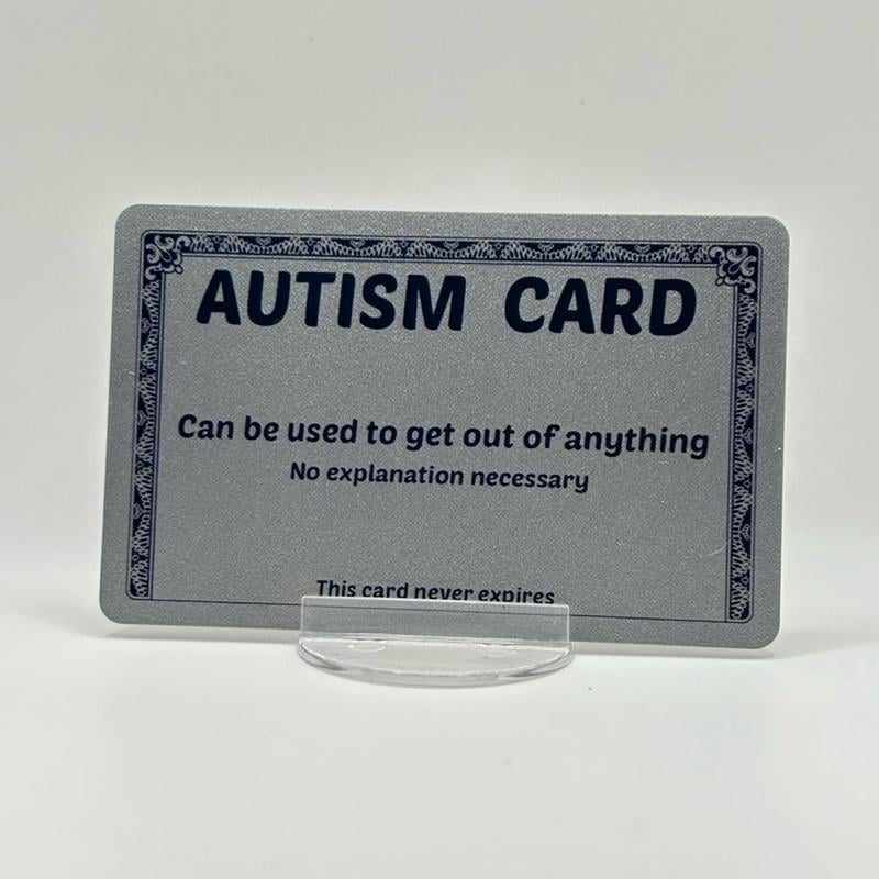 🎇Funny Autism Excuse Card🔥