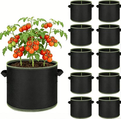 Heavy-Duty Fabric Grow Bags — Choose 2, 5 or 10 Gallon