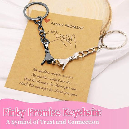 💕 Pinky Promise Matching Keychains – 2-Piece Couple Gift for Valentine’s, Birthdays & Best Friends 🎁✨