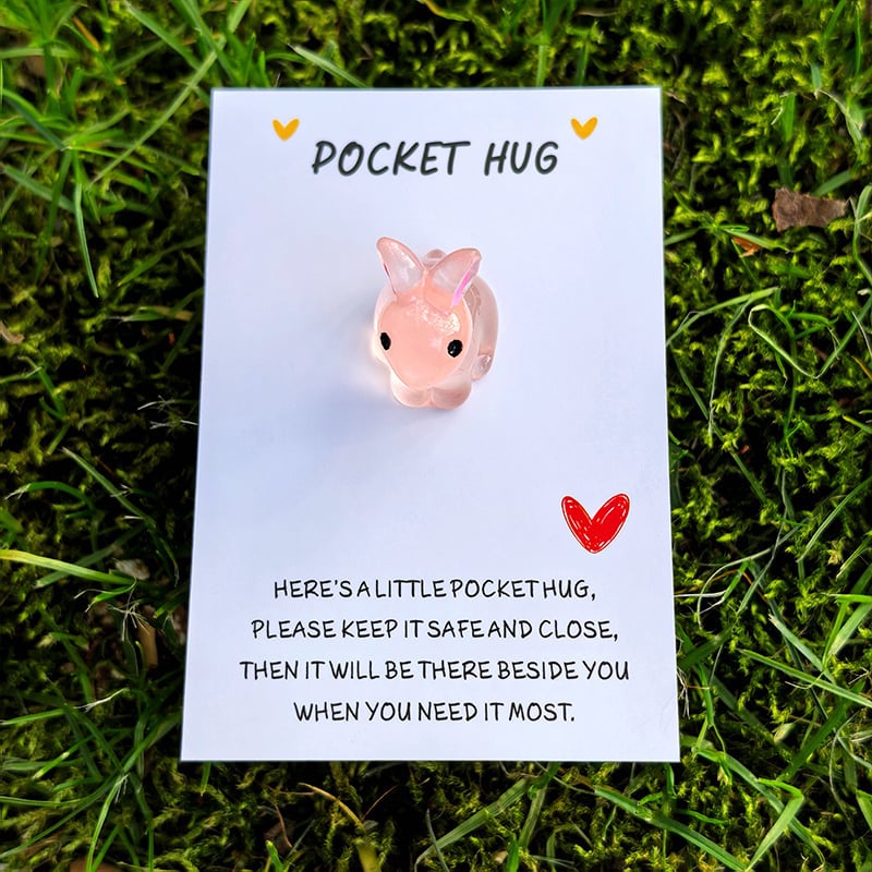 🎁 Easter Hot Sale - 🐰Handmade Easter Rabbit Pocket Hug With Inspirational Card