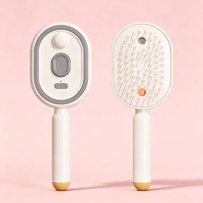 🔥 3-in-1 Mist Massage & Self-Cleaning Hair Brush