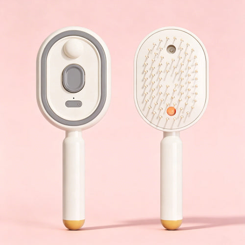 🔥 3-in-1 Mist Massage & Self-Cleaning Hair Brush