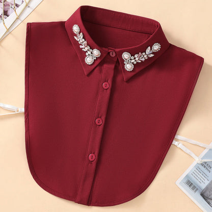 Diamond And Pearl Fake Collar