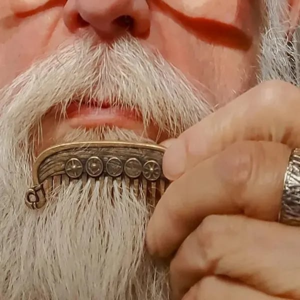 Last Day — 44% OFF Viking Drakkar Beard Comb | Hand-Cast Metal Artifact 🛡️