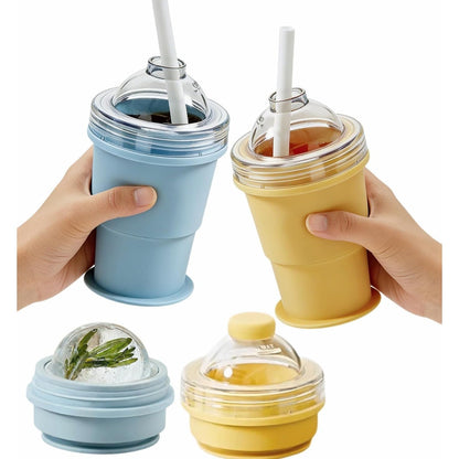 🔥NEW HOT SELLING 40% OFF 🔥 2-in-1 Collapsible Silicone Ice Ball Maker Cup