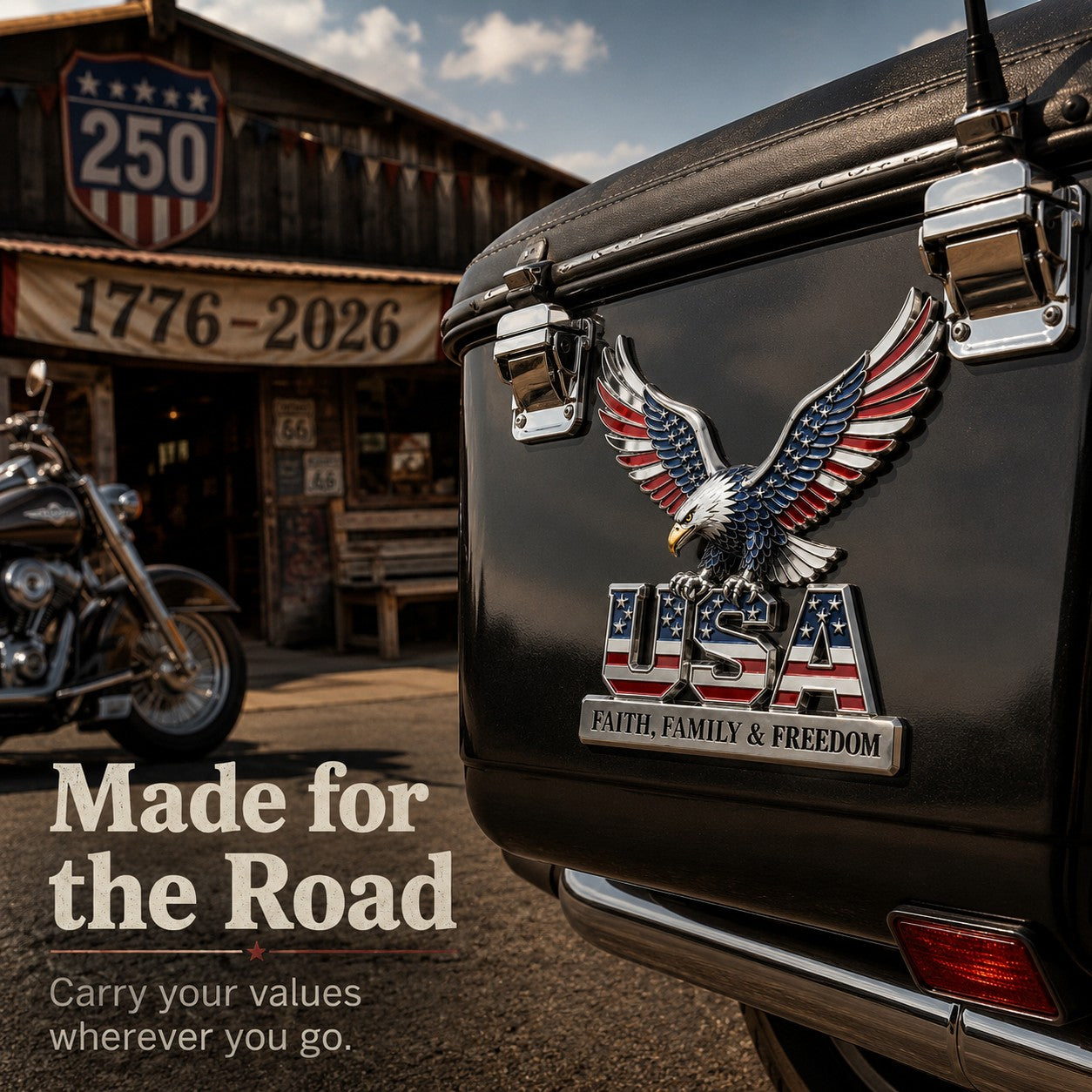 USA Faith, Family & Freedom 3D Metal Emblem