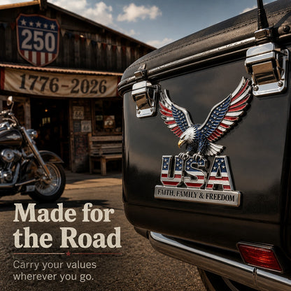 USA Faith, Family & Freedom 3D Metal Emblem