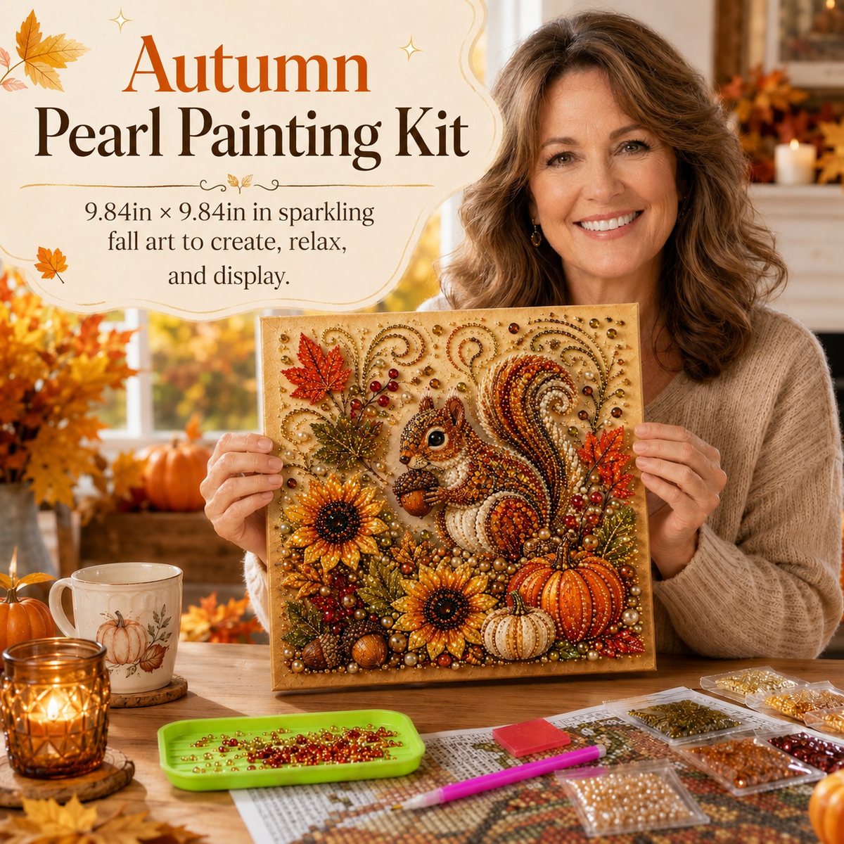 🍂✨Autumn Pearl Painting Kit - Relaxing DIY Craft to Create Sparkling Fall Artwork (📦Buy 2 Free Shipping)