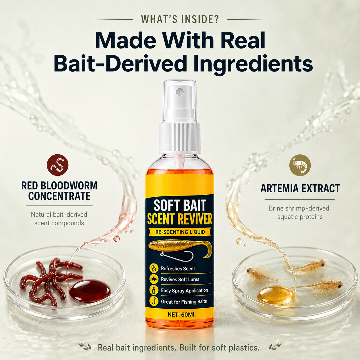 Soft Bait Scent Spray – Instant Fish-Attracting Reviver