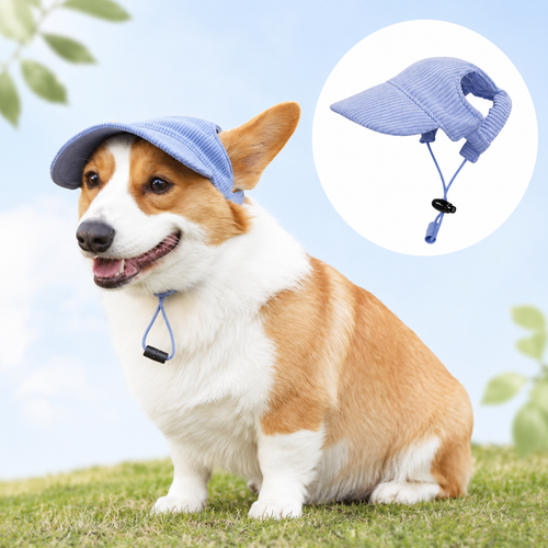 Corduroy Dog Sun Hat – Cute UV-Shade Hat for Sunny Walks 🐶