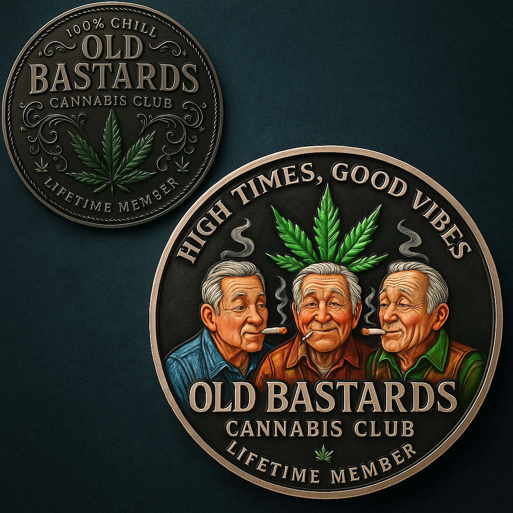 "Old Bastards Cannabis Club" Collector's Coin