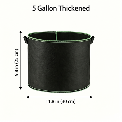 Heavy-Duty Fabric Grow Bags — Choose 2, 5 or 10 Gallon