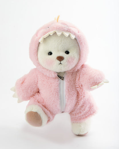 Furry Dino Bear | Handmade Jointed Teddy Bear Gift
